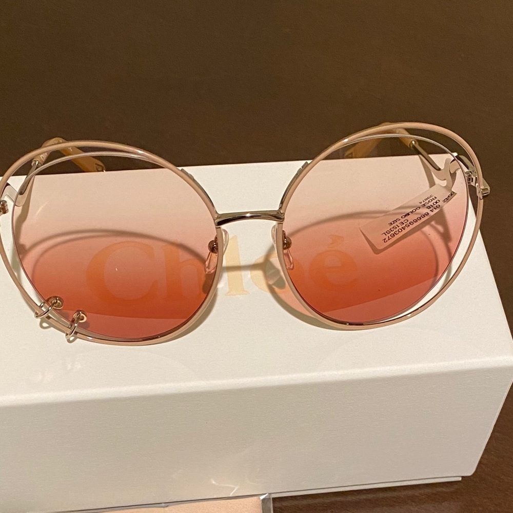 Chloé Wendy Rose Gold gorgeous sunglasses 59MM - Picture 6 of 7
